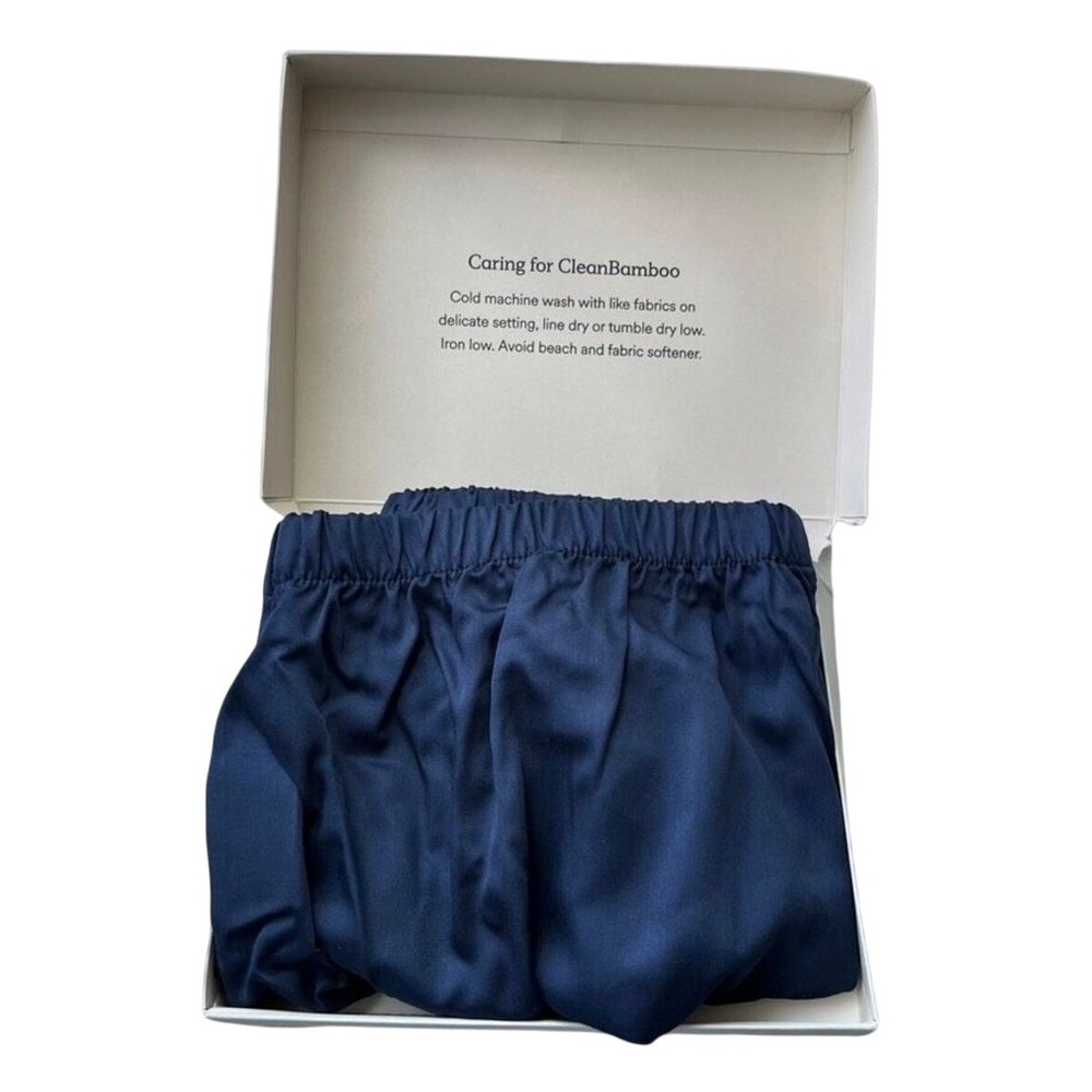 Cool‎ Bamboo Ocean Blue Lounge Sleep Pajama Shorts Elastic Waist Comfy Casual XL - Picture 2 of 4